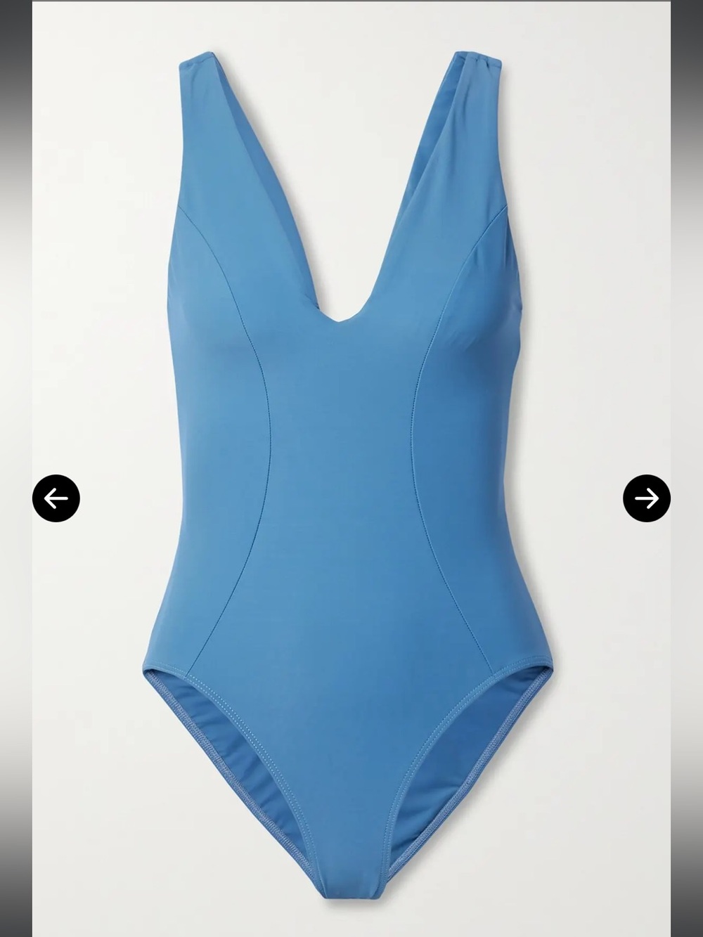 BONDI BORN Blue V-Neck One-Piece Swimsuit